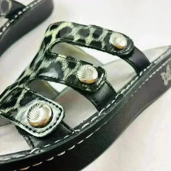 Alegria Dinah Animal Print Leather Platform Comfort Walking Sandals Size 7/38 - Picture 6 of 13